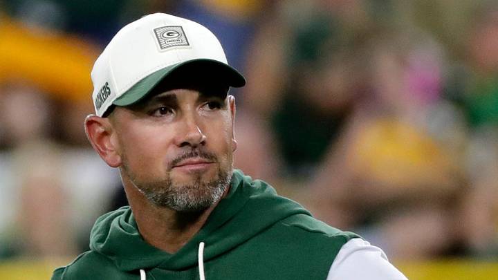 Green Bay Packers coach Matt LaFleur is shown at Family Night on Aug. 7. Green Bay Packers coach Matt LaFleur is shown at Family Night on Aug. 7.