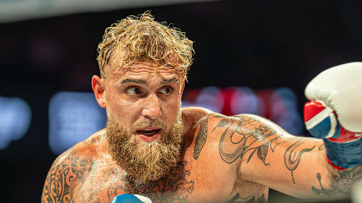 Jake Paul is closing in to strike Julio Chavez Jr.'s face at the Honda Center in Anaheim California on June 29th, 2025. Jake Paul is closing in to strike Julio Chavez Jr.'s face at the Honda Center in Anaheim California on June 29th, 2025.