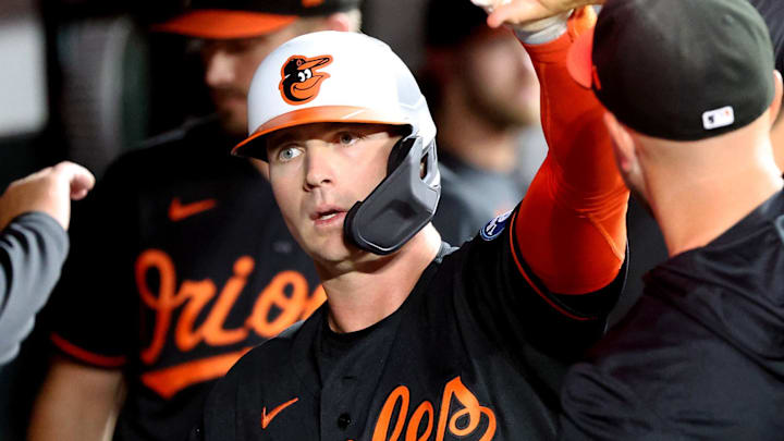 Mar 31, 2026; Baltimore, Maryland, USA; Baltimore Orioles first baseman Pete Alonso (25) celebrates after hitting a home run during the fourth inning against the Texas Rangers at Oriole Park at Camden Yards. Mandatory Credit: Daniel Kucin Jr.-Imagn Images