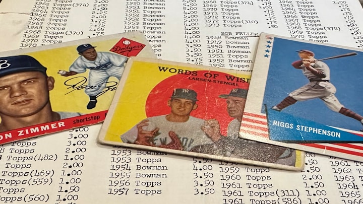 Baseball card price list from 1978 Baseball card price list from 1978