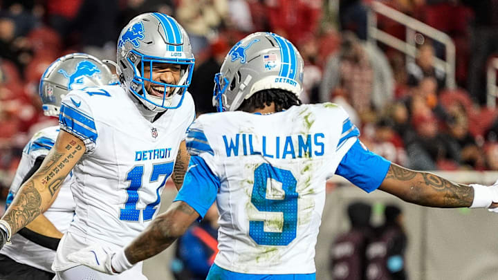 Jameson Williams (9) during the second half at Levi's Stadium against San Francisco 49ers