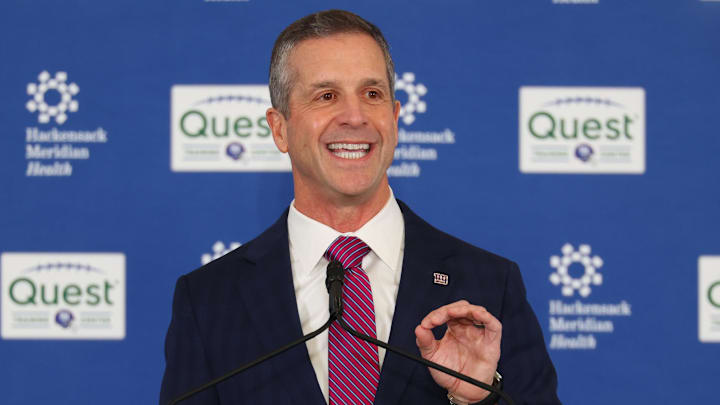 New York Giants head coach John Harbaugh 