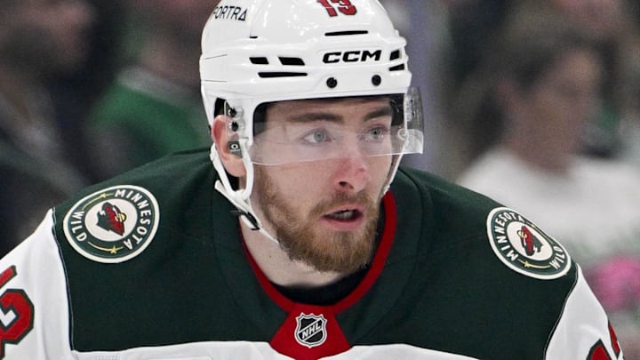 Minnesota Wild center Yakov Trenin is on the brink of returning to the lineup at the exact right time. (Mandatory Credit: Jerome Miron-Imagn Images)