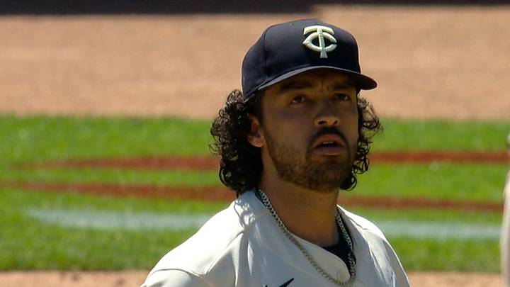 Justin Lawrence looks on after giving up back-to-back home runs to the Cardinals 