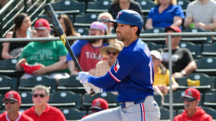 Texas Rangers second baseman Tyler Wade.