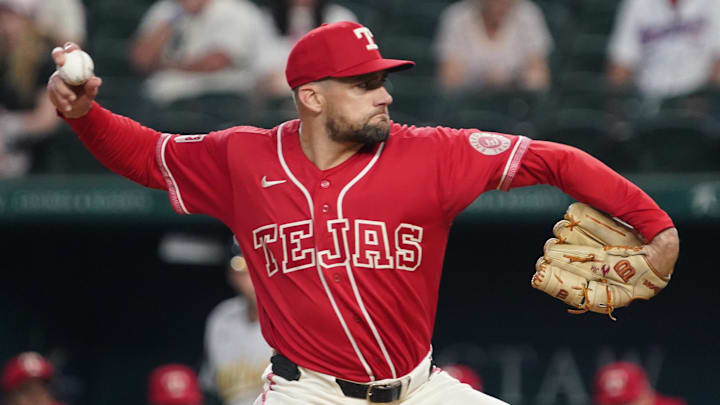 Texas Rangers pitcher Nathan Eovaldi.