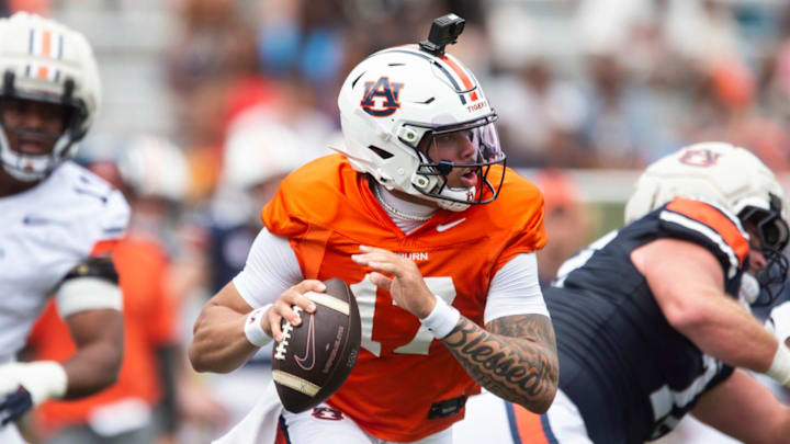 Auburn Tigers quarterback Byrum Brown struggled in the spring game.