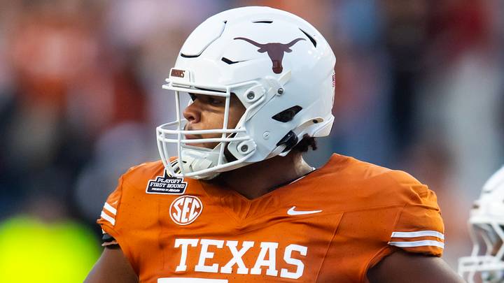 Texas Longhorns offensive lineman Trevor Goosby (74) against the Clemson Tigers during the CFP National playoff first round at Darrell K Royal-Texas Memorial Stadium. Texas Longhorns offensive lineman Trevor Goosby (74) against the Clemson Tigers during the CFP National playoff first round at Darrell K Royal-Texas Memorial Stadium.