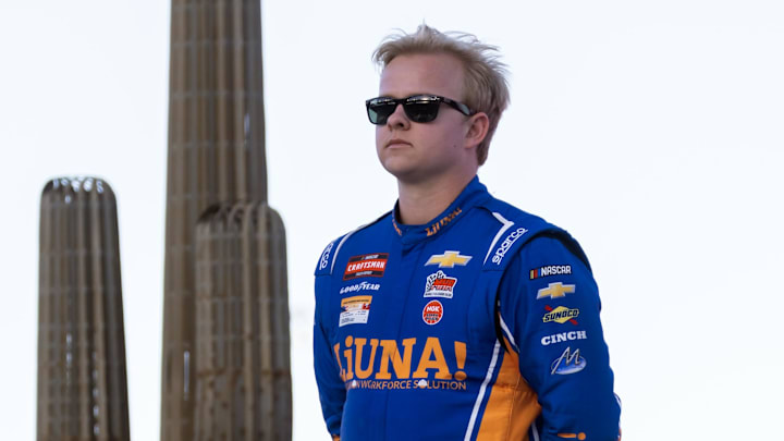 Oct 31, 2025; Avondale, Arizona, USA; NASCAR Truck Series driver Tyler Ankrum (18) during the NASCAR Truck Series Championship race at Phoenix Raceway.