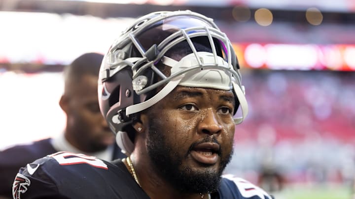 Atlanta Falcons defensive lineman David Onyemata 