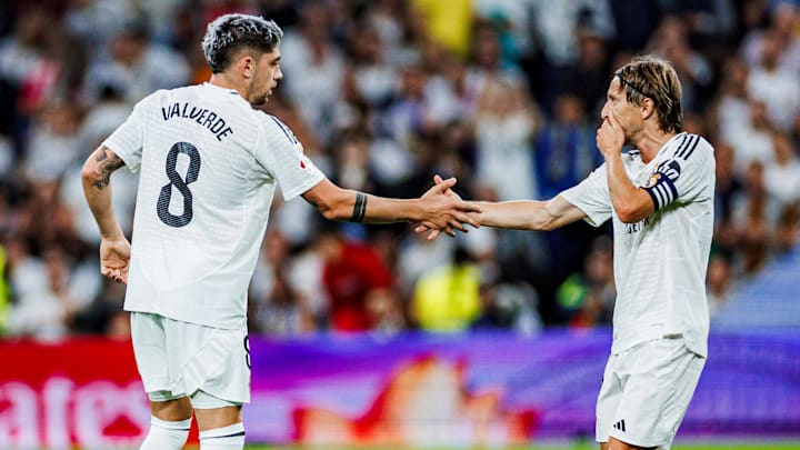 Fede Valverde (left) and Luka Modrić (right) have impressed in Real Madrid's opening 12 games.