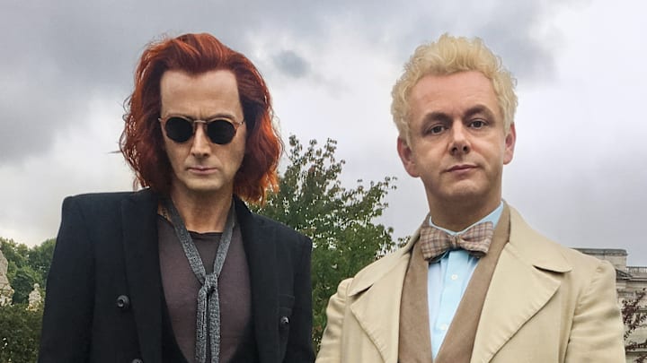 David Tennant and Michael Sheen in Good Omens. 