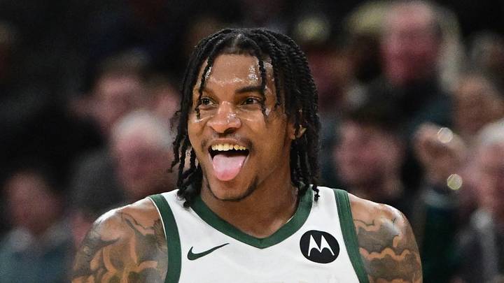 Milwaukee Bucks guard Kevin Porter (7) reacts after leading the Bucks to a win over the Miami Heat at Fiserv Forum on February 24, 2026. Milwaukee Bucks guard Kevin Porter (7) reacts after leading the Bucks to a win over the Miami Heat at Fiserv Forum on February 24, 2026.