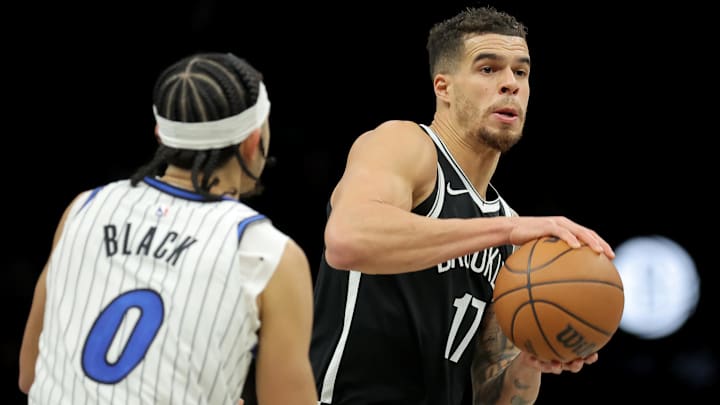 Jan 7, 2026; Brooklyn, New York, USA; Brooklyn Nets forward Michael Porter Jr. (17) controls the ball against Orlando Magic guard Anthony Black (0) during the third quarter at Barclays Center. Mandatory Credit: Brad Penner-Imagn Images Jan 7, 2026; Brooklyn, New York, USA; Brooklyn Nets forward Michael Porter Jr. (17) controls the ball against Orlando Magic guard Anthony Black (0) during the third quarter at Barclays Center. Mandatory Credit: Brad Penner-Imagn Images