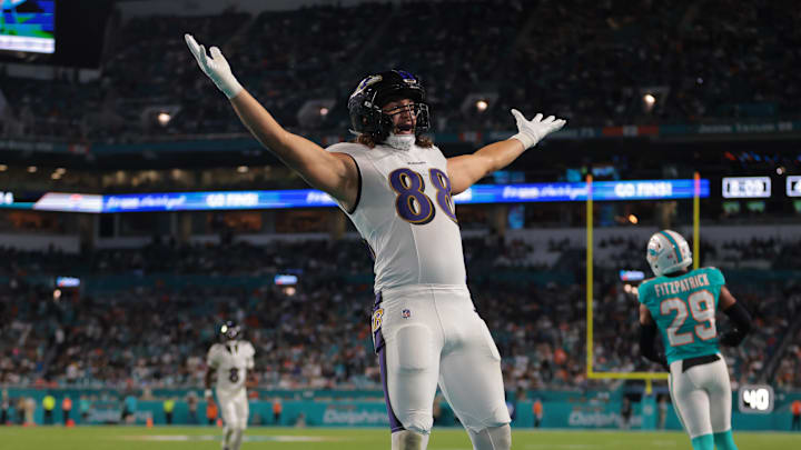 Charlie Kolar celebrates after touchdown. Charlie Kolar celebrates after touchdown.