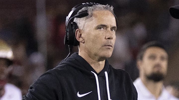 Oct 18, 2025; Stanford, California, USA; Florida State Seminoles head coach Mike Norvell reacts to the conversation with the referee during the fourth quarter against the Stanford Cardinal at Stanford Stadium. Mandatory Credit: Stan Szeto-Imagn Images Oct 18, 2025; Stanford, California, USA; Florida State Seminoles head coach Mike Norvell reacts to the conversation with the referee during the fourth quarter against the Stanford Cardinal at Stanford Stadium. Mandatory Credit: Stan Szeto-Imagn Images