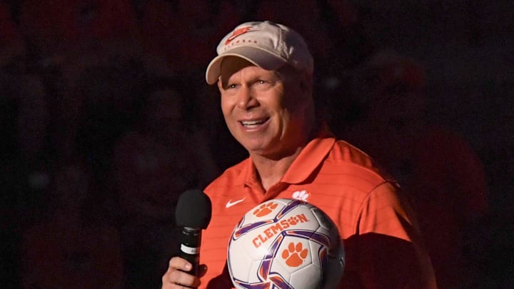 Clemson Tigers soccer coach Eddie Radwanski got his 150th win when his team beat Ohio University on Sunday afternoon. Clemson Tigers soccer coach Eddie Radwanski got his 150th win when his team beat Ohio University on Sunday afternoon.