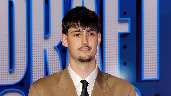 Jun 23, 2026; New York, NY, USA; Draft prospect Aday Mara poses for photos on the red carpet before the 2026 NBA draft at Barclays Center. Mandatory Credit: Brad Penner-Imagn Images Jun 23, 2026; New York, NY, USA; Draft prospect Aday Mara poses for photos on the red carpet before the 2026 NBA draft at Barclays Center. Mandatory Credit: Brad Penner-Imagn Images