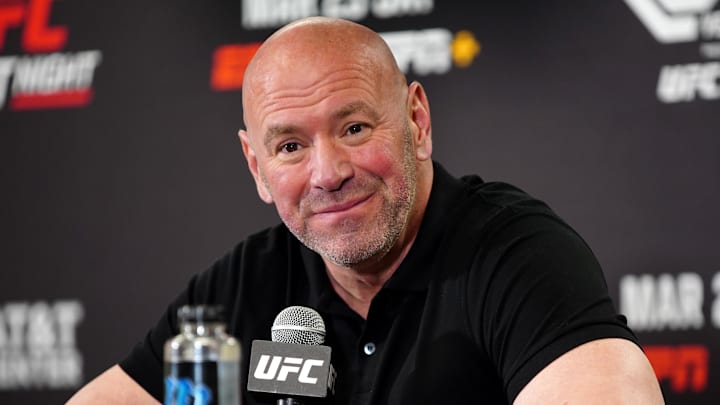 Mar 25, 2023; San Antonio, Texas, USA; UFC president Dana White at a press conference after UFC