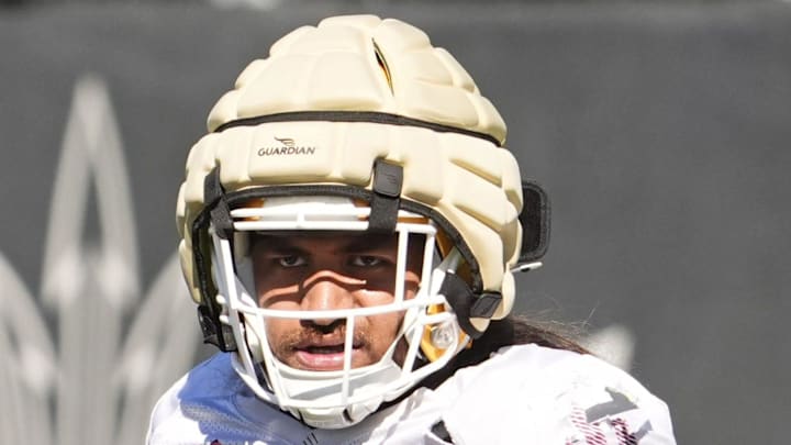 Arizona State linebacker Zyrus Fiaseu (30) during practice on March 24, 2026, at Kajikawa Practice Fields in Tempe. Arizona State linebacker Zyrus Fiaseu (30) during practice on March 24, 2026, at Kajikawa Practice Fields in Tempe.