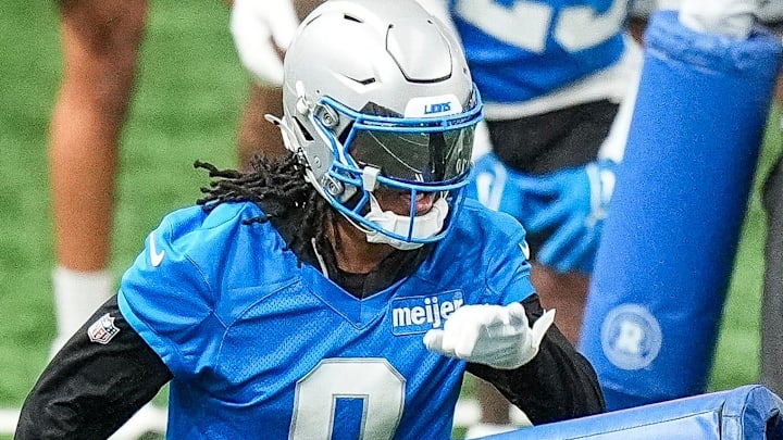 Detroit Lions running back Jahmyr Gibbs (0). Detroit Lions running back Jahmyr Gibbs (0).