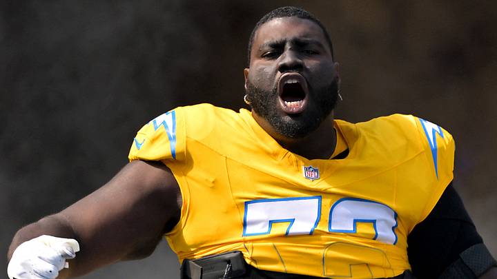 Mekhi Becton is introduced before the Chargers' game against the Colts last season. The Packers signed Becton on Monday. Mekhi Becton is introduced before the Chargers' game against the Colts last season. The Packers signed Becton on Monday.