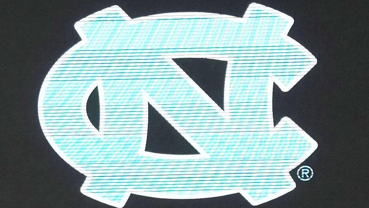 Mar 27, 2024; Los Angeles, CA, USA; The North Carolina Tar Heels logo on the video board during practice prior to NCAA Tournament at West Regional at Crypto.com Arena. Mandatory Credit: Kirby Lee-Imagn Images Mar 27, 2024; Los Angeles, CA, USA; The North Carolina Tar Heels logo on the video board during practice prior to NCAA Tournament at West Regional at Crypto.com Arena. Mandatory Credit: Kirby Lee-Imagn Images