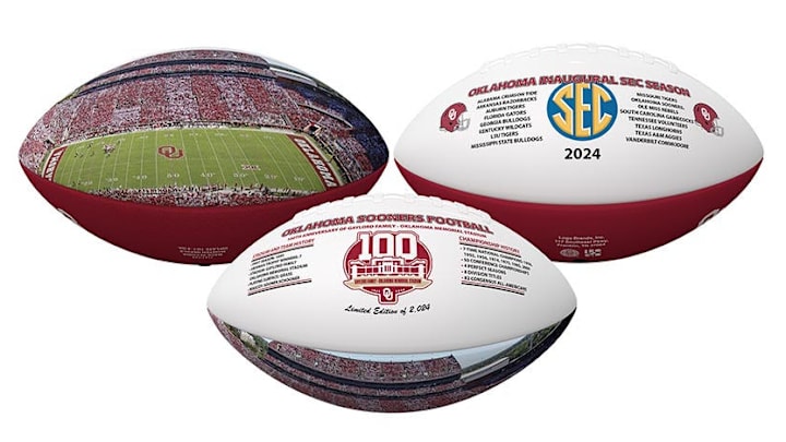 Nikco Sports commemorative OU footballs Nikco Sports commemorative OU footballs