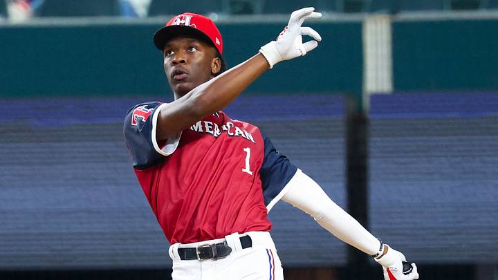 American League Future infielder Sebastian Walcott. Credit: Kevin Jairaj-USA TODAY Sports American League Future infielder Sebastian Walcott. Credit: Kevin Jairaj-USA TODAY Sports