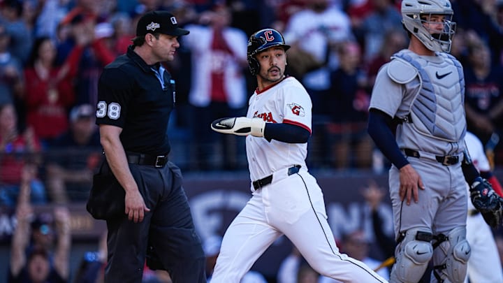 Cleveland Guardians left fielder Steven Kwan could be a popular trade target this offseason.