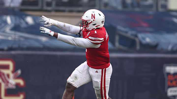 Linebacker Vincent Shavers reacts after a sack against Boston College in the Pinstripe Bowl.