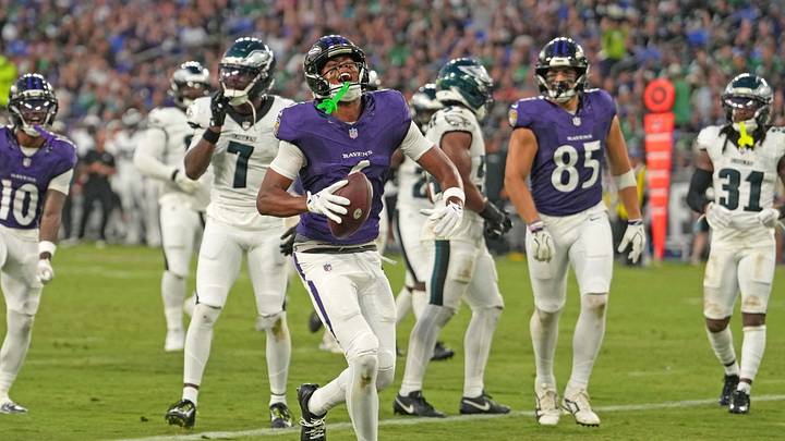 Baltimore Ravens wide receiver Ja’Kobi Lane. Baltimore Ravens wide receiver Ja’Kobi Lane.