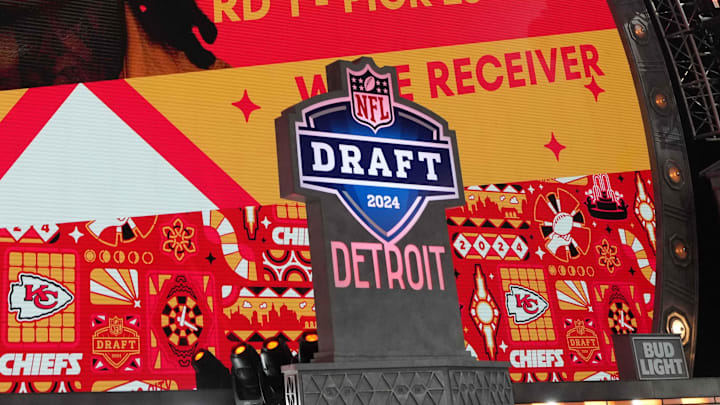 Apr 25, 2024; Detroit, MI, USA; Texas Longhorns wide receiver Xavier Worthy is selected as the No. 28 pick of the first round by the Kansas City Chiefs during the 2024 NFL Draft at Campus Martius Park and Hart Plaza. Mandatory Credit: Kirby Lee-Imagn Images Apr 25, 2024; Detroit, MI, USA; Texas Longhorns wide receiver Xavier Worthy is selected as the No. 28 pick of the first round by the Kansas City Chiefs during the 2024 NFL Draft at Campus Martius Park and Hart Plaza. Mandatory Credit: Kirby Lee-Imagn Images