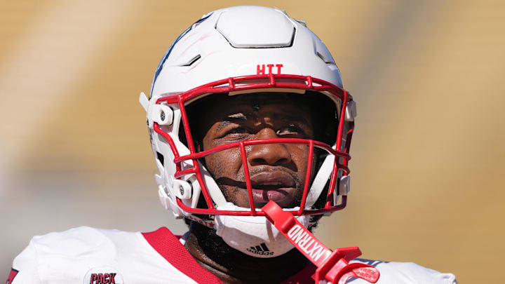 Oct 19, 2024; Berkeley, California, USA; North Carolina State Wolfpack offensive tackle Jacarrius Peak (65) before the game against the California Golden Bears at California Memorial Stadium. Mandatory Credit: Darren Yamashita-Imagn Images Oct 19, 2024; Berkeley, California, USA; North Carolina State Wolfpack offensive tackle Jacarrius Peak (65) before the game against the California Golden Bears at California Memorial Stadium. Mandatory Credit: Darren Yamashita-Imagn Images