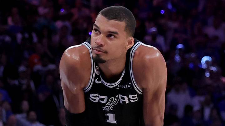 Jun 10, 2026; New York, New York, USA; San Antonio Spurs forward Victor Wembanyama (1) reacts during the fourth quarter of game four of the 2026 NBA Finals against the New York Knicks at Madison Square Garden. Mandatory Credit: Brad Penner-Imagn Images Jun 10, 2026; New York, New York, USA; San Antonio Spurs forward Victor Wembanyama (1) reacts during the fourth quarter of game four of the 2026 NBA Finals against the New York Knicks at Madison Square Garden. Mandatory Credit: Brad Penner-Imagn Images