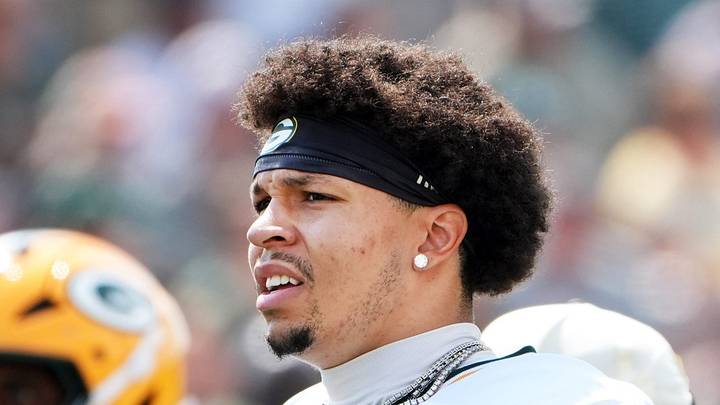 Green Bay Packers wide receiver Christian Watson (9) during the sixth day of training camp on Aug. 4, 2026, at Ray Nitschke Field in Ashwaubenon, Wis. Green Bay Packers wide receiver Christian Watson (9) during the sixth day of training camp on Aug. 4, 2026, at Ray Nitschke Field in Ashwaubenon, Wis.
