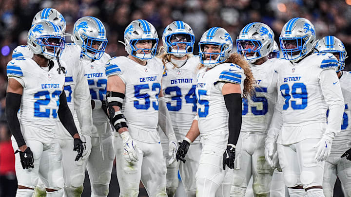 Detroit Lions special team get ready for a play against Baltimore Ravens during the second half Detroit Lions special team get ready for a play against Baltimore Ravens during the second half