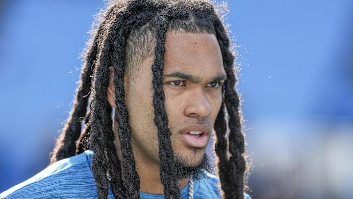 Carolina Panthers running back Jonathon Brooks