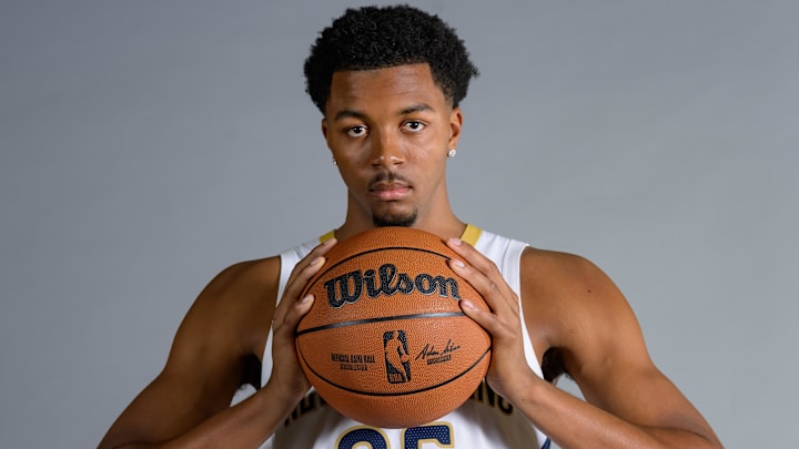 Sep 30, 2024; New Orleans, LA, USA; New Orleans Pelicans guard/forward Trey Murphy III (25) takes part in Pelicans Media Day. Mandatory Credit: Matthew Hinton-Imagn Images Sep 30, 2024; New Orleans, LA, USA; New Orleans Pelicans guard/forward Trey Murphy III (25) takes part in Pelicans Media Day. Mandatory Credit: Matthew Hinton-Imagn Images