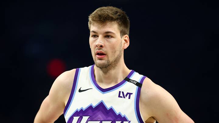 Mar 28, 2026; Phoenix, Arizona, USA; Utah Jazz forward Kyle Filipowski (22) against the Phoenix Suns at Mortgage Matchup Center. Mandatory Credit: Mark J. Rebilas-Imagn Images Mar 28, 2026; Phoenix, Arizona, USA; Utah Jazz forward Kyle Filipowski (22) against the Phoenix Suns at Mortgage Matchup Center. Mandatory Credit: Mark J. Rebilas-Imagn Images