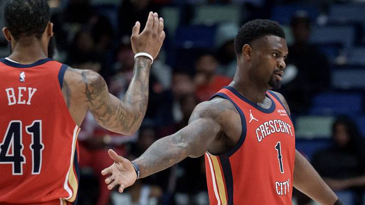 Saddiq Bey's contract extension should have Zion Williamson smiling ahead of the Pelicans' 2025-26 season. Mandatory Credit: Matthew Hinton-Imagn Images Saddiq Bey's contract extension should have Zion Williamson smiling ahead of the Pelicans' 2025-26 season. Mandatory Credit: Matthew Hinton-Imagn Images