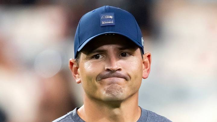 Seattle Seahawks head coach Mike Macdonald on the sidelines