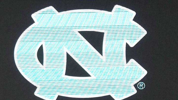 Mar 27, 2024; Los Angeles, CA, USA; The North Carolina Tar Heels logo on the video board during practice prior to NCAA Tournament at West Regional at Crypto.com Arena. Mandatory Credit: Kirby Lee-Imagn Images Mar 27, 2024; Los Angeles, CA, USA; The North Carolina Tar Heels logo on the video board during practice prior to NCAA Tournament at West Regional at Crypto.com Arena. Mandatory Credit: Kirby Lee-Imagn Images