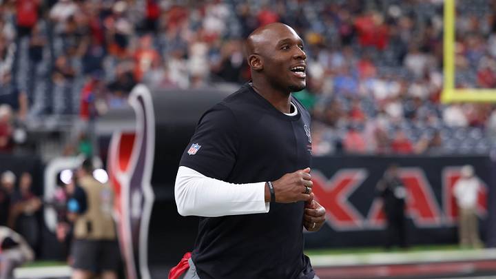 Aug 13, 2026; Houston, Texas, USA; Houston Texans head coach DeMeco Ryans jogs onto the field before the game against the Los Angeles Chargers at Reliant Stadium. Mandatory Credit: Troy Taormina-Imagn Images Aug 13, 2026; Houston, Texas, USA; Houston Texans head coach DeMeco Ryans jogs onto the field before the game against the Los Angeles Chargers at Reliant Stadium. Mandatory Credit: Troy Taormina-Imagn Images