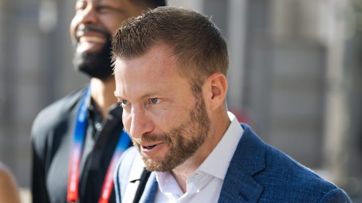 Mar 30, 2026; Phoenix, AZ, USA; Los Angeles Rams head coach Sean McVay during the 2026 NFL Annual League Meeting at the Arizona Biltmore. Mandatory Credit: Mark J. Rebilas-Imagn Images