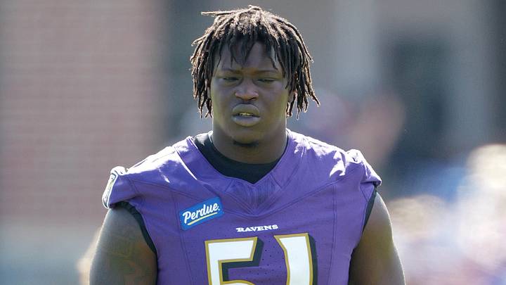 Baltimore Ravens guard Emery Jones Jr.