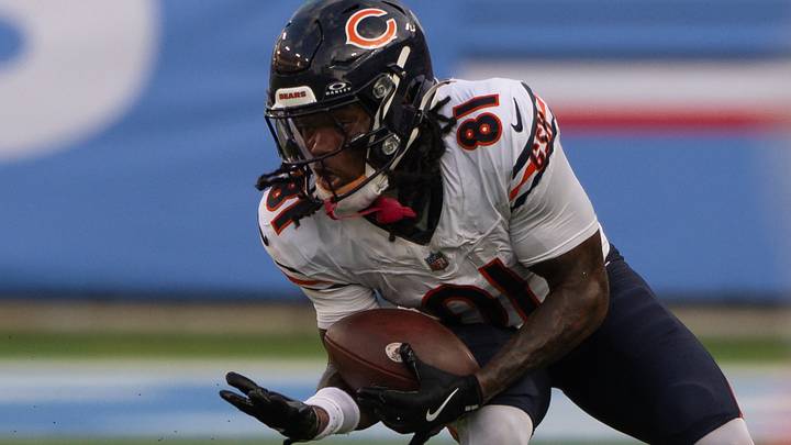 Aug 29, 2026; Nashville, Tennessee, USA; Chicago Bears wide receiver Zavion Thomas (81)