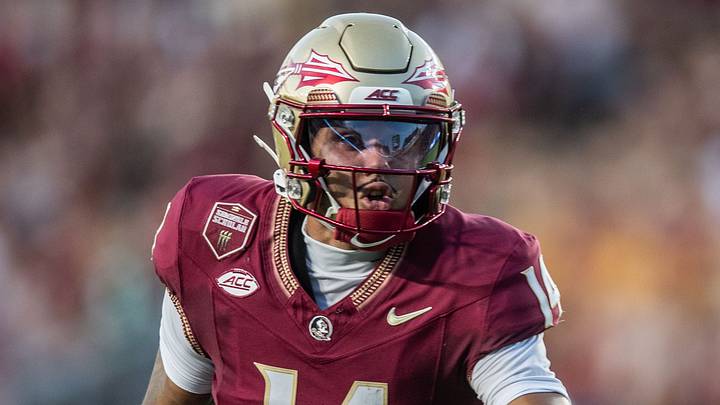 Florida State Seminoles quarterback Ashton Daniels (14) runs the ball. The Florida State Seminoles defeated the New Mexico State Aggies 34-17 at Doak Campbell Stadium on Saturday, Aug. 29, 2026. Florida State Seminoles quarterback Ashton Daniels (14) runs the ball. The Florida State Seminoles defeated the New Mexico State Aggies 34-17 at Doak Campbell Stadium on Saturday, Aug. 29, 2026.