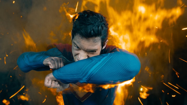 DAVID CORENSWET as Superman in DC Studios’ and Warner Bros. Pictures’ “SUPERMAN,” a Warner Bros. Pictures release.Courtesy of Warner Bros. Pictures