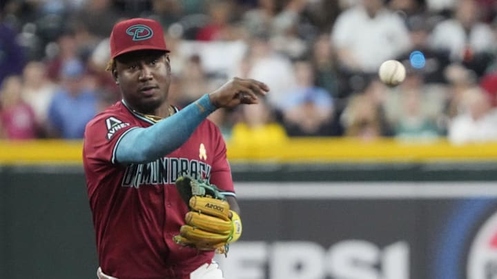 Arizona Diamondbacks shortstop Geraldo Perdomo (2) forces out Boston Red Soxâ€™ Ceddanne Rafaela (3) to start a double play during the third inning at Chase Field Sep 7, 2025.